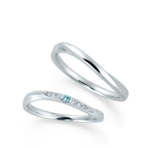 スウィートブルーダイヤモンド 結婚指輪 1257479 / 1257483