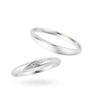 スウィートブルーダイヤモンド 結婚指輪 LB00018 / LB00019