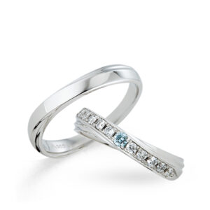 スウィートブルーダイヤモンド 結婚指輪 1264952 / 1264984