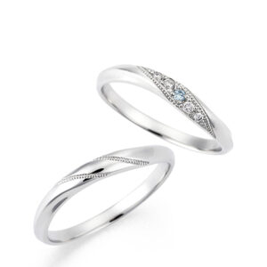 スウィートブルーダイヤモンド 結婚指輪 LB00022 / LB00023