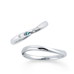 スウィートブルーダイヤモンド 結婚指輪 1257475 / 1257476